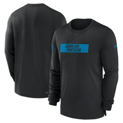 Carolina Panthers Sideline Player Performance Long Sleeve T-Shirt Black | Nike for Sale