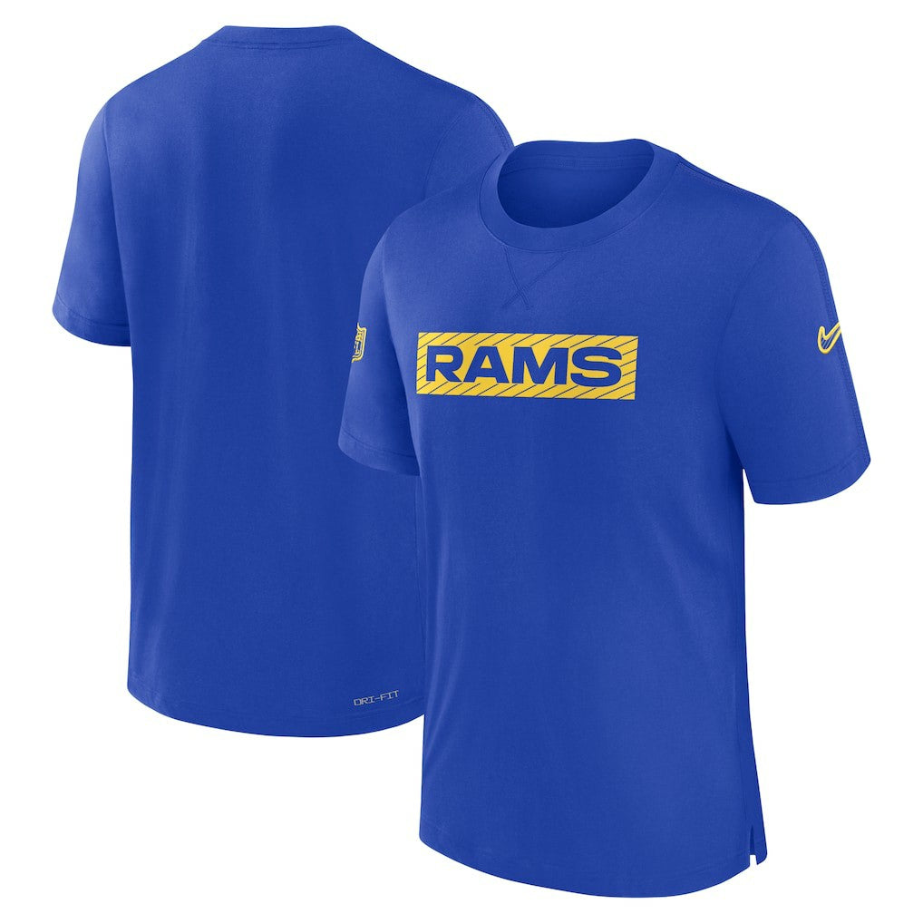 Los Angeles Rams Sideline Player Performance T-Shirt Royal | Nike for Sale