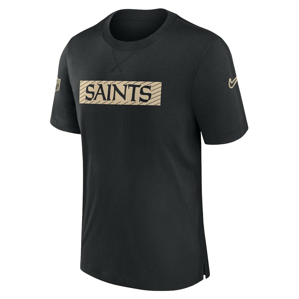 New Orleans Saints Sideline Player Performance T-Shirt Black | Nike for Sale
