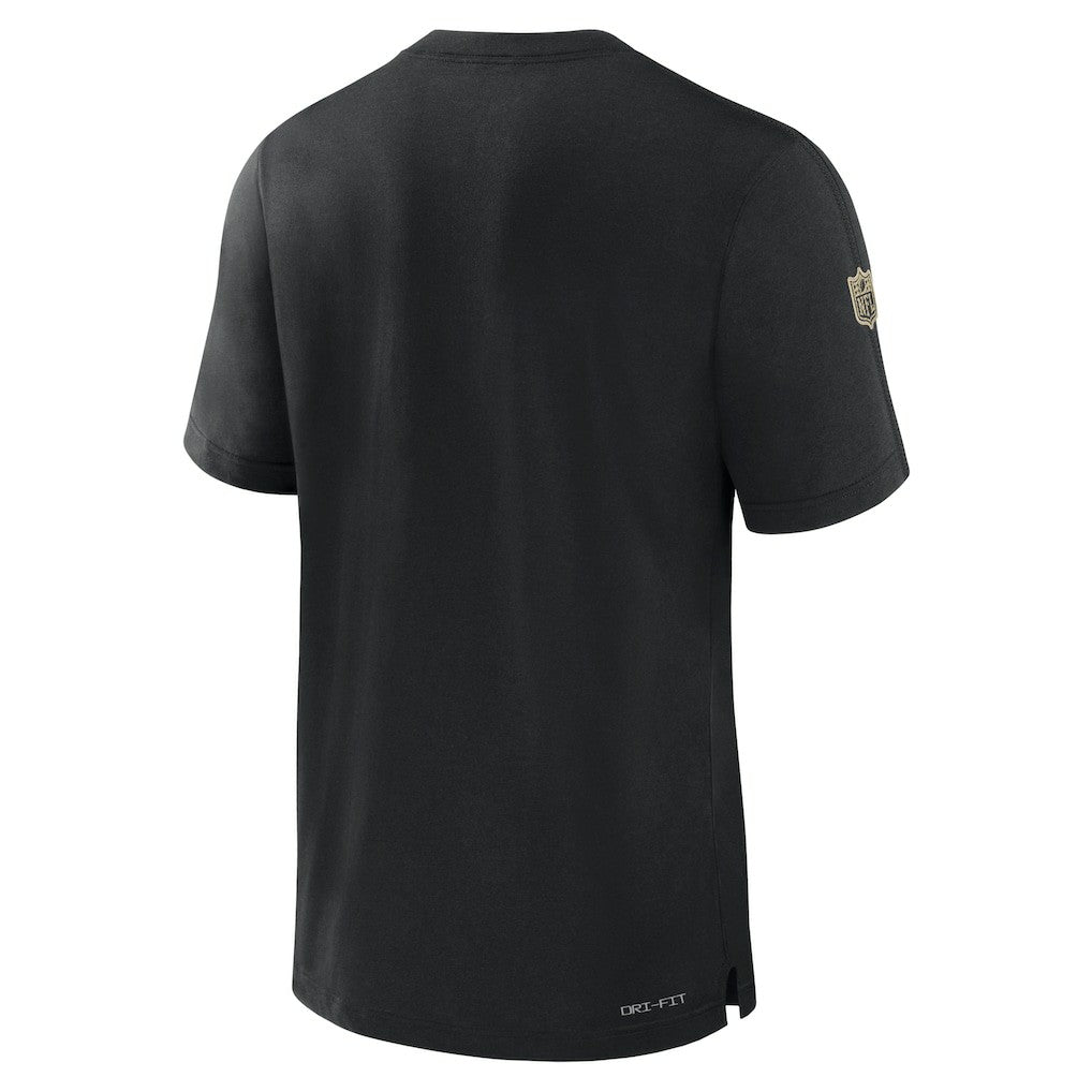 New Orleans Saints Sideline Player Performance T-Shirt Black | Nike for Sale