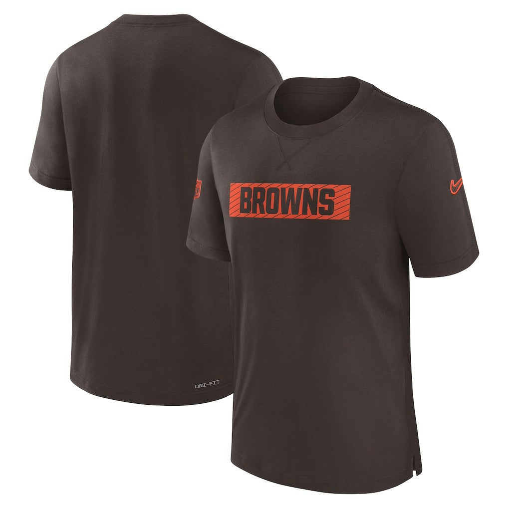 Cleveland Browns Sideline Player Performance T-Shirt Brown | Nike for Sale