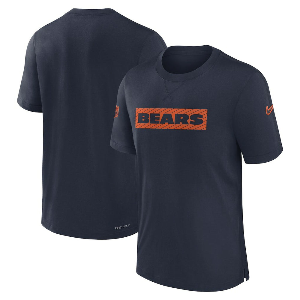 Chicago Bears Sideline Player Performance T-Shirt Navy | Nike for Sale