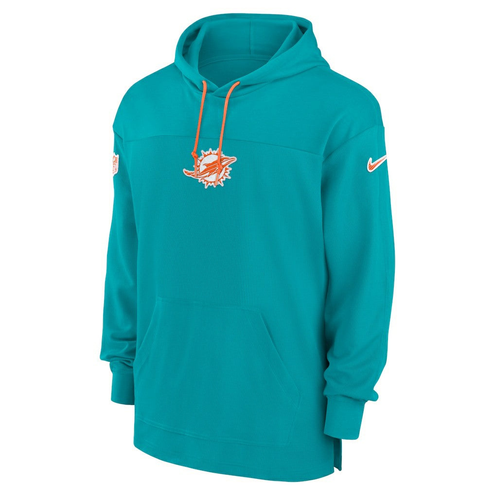 Miami Dolphins Sideline Jersey Performance Pullover Hoodie Aqua | Nike for Sale