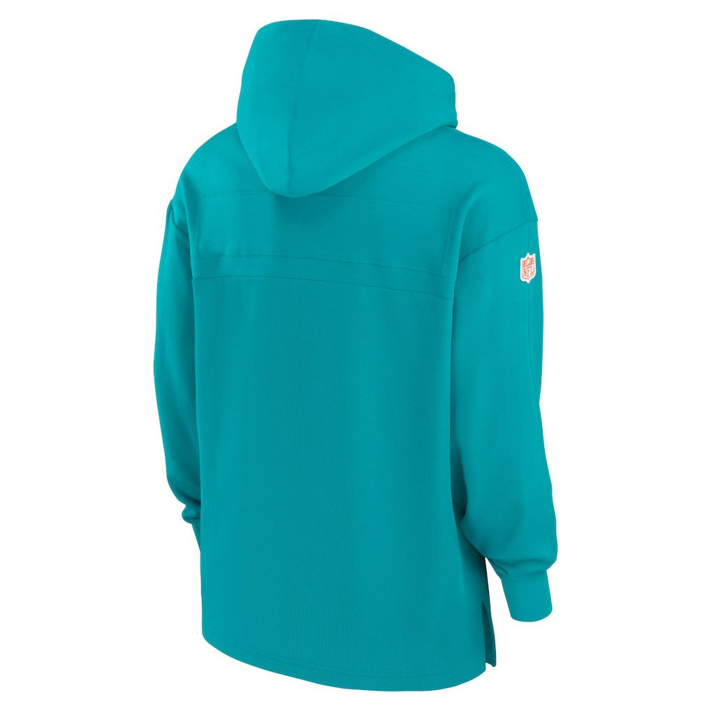 Miami Dolphins Sideline Jersey Performance Pullover Hoodie Aqua | Nike for Sale