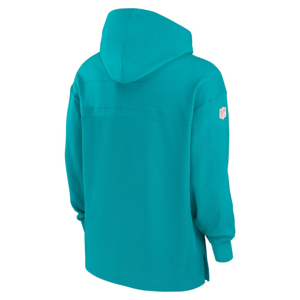 Miami Dolphins Sideline Jersey Performance Pullover Hoodie Aqua | Nike for Sale