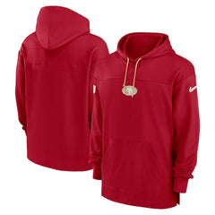 San Francisco 49ers Sideline Jersey Performance Pullover Hoodie Scarlet | Nike for Sale