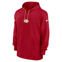San Francisco 49ers Sideline Jersey Performance Pullover Hoodie Scarlet | Nike for Sale
