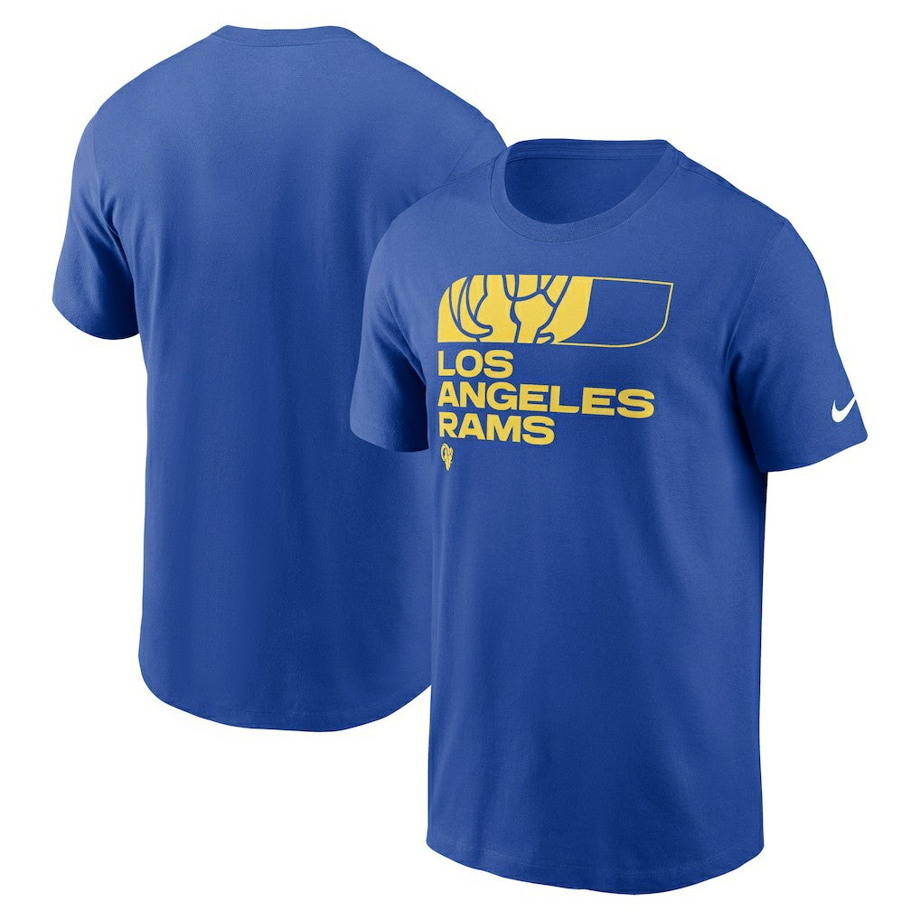 Los Angeles Rams Air Essential T-Shirt Royal | Nike for Sale