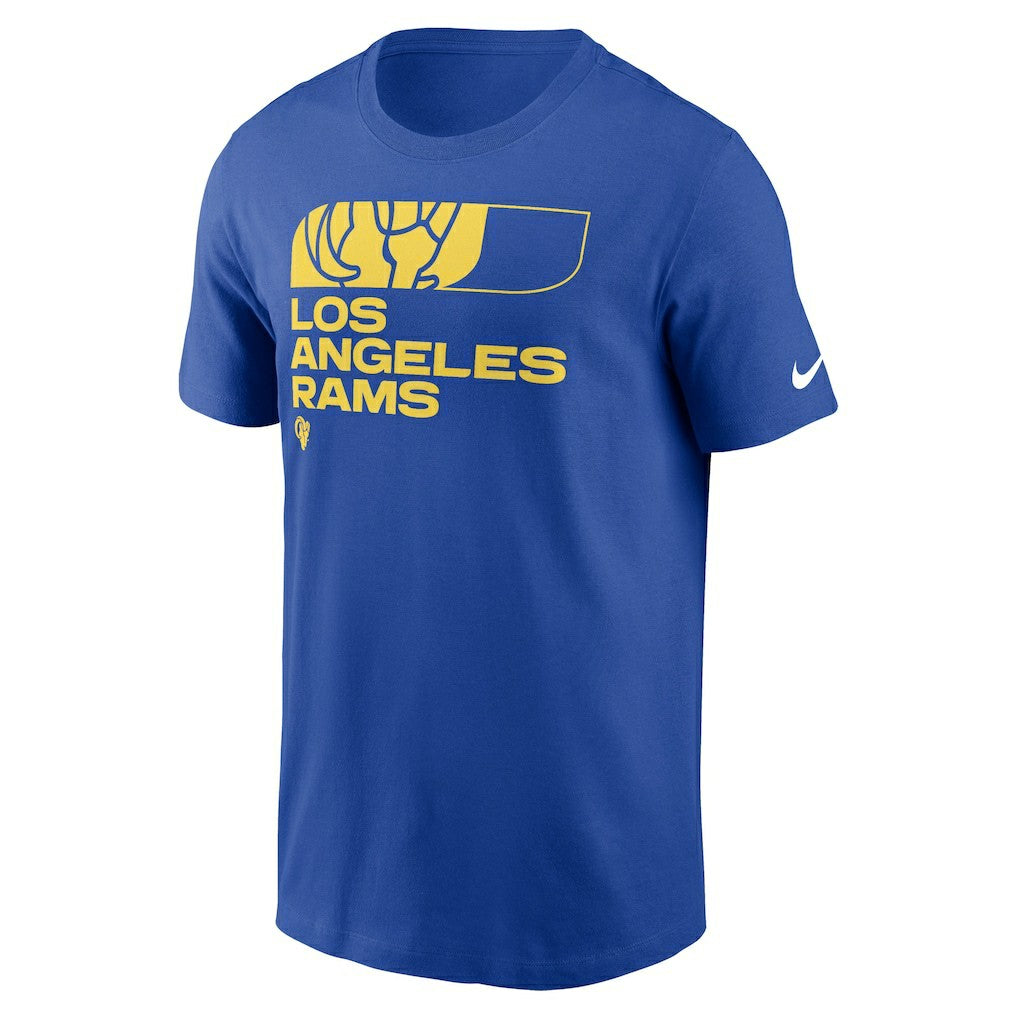Los Angeles Rams Air Essential T-Shirt Royal | Nike for Sale