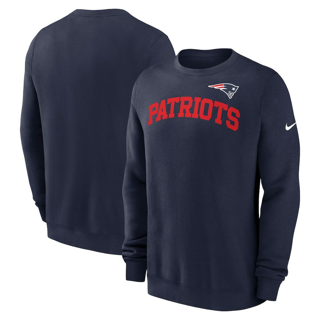 New England Patriots Club Pullover Sweatshirt Navy | Nike for Sale