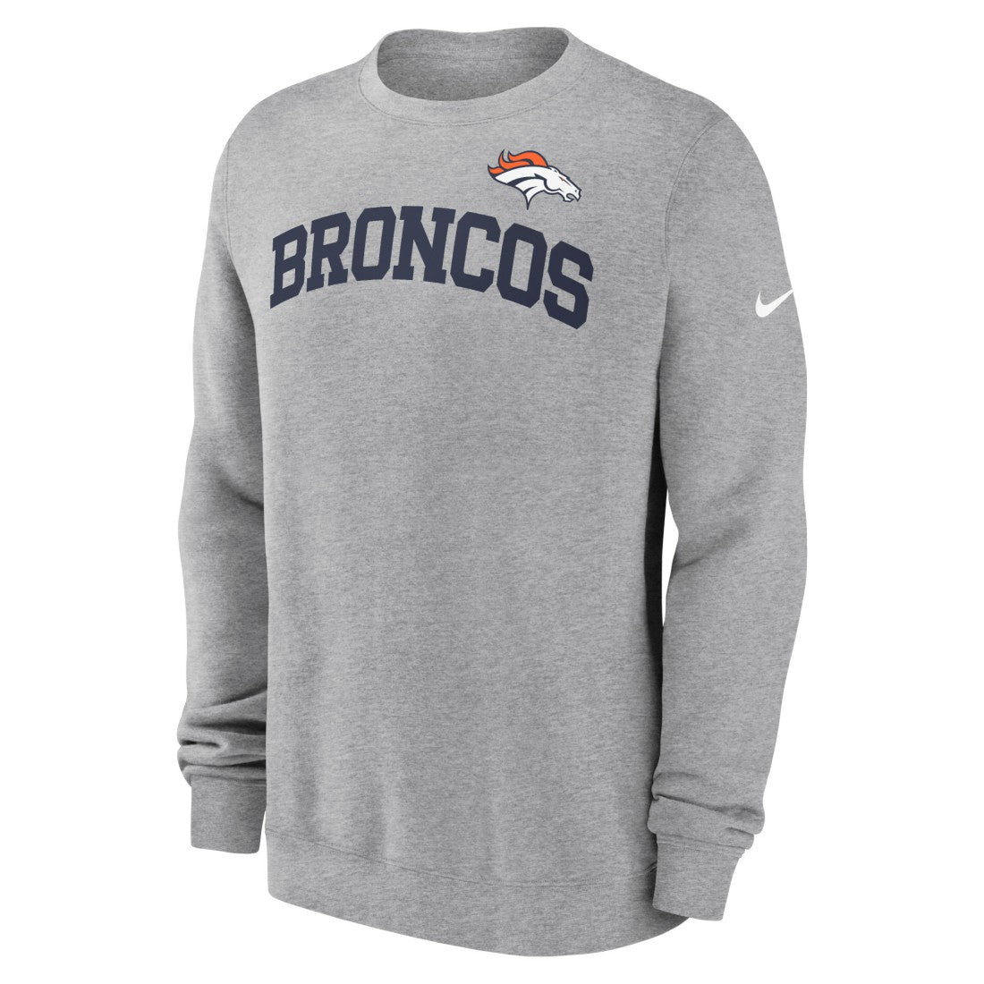 Denver Broncos Club Pullover Sweatshirt Heather Gray | Nike for Sale