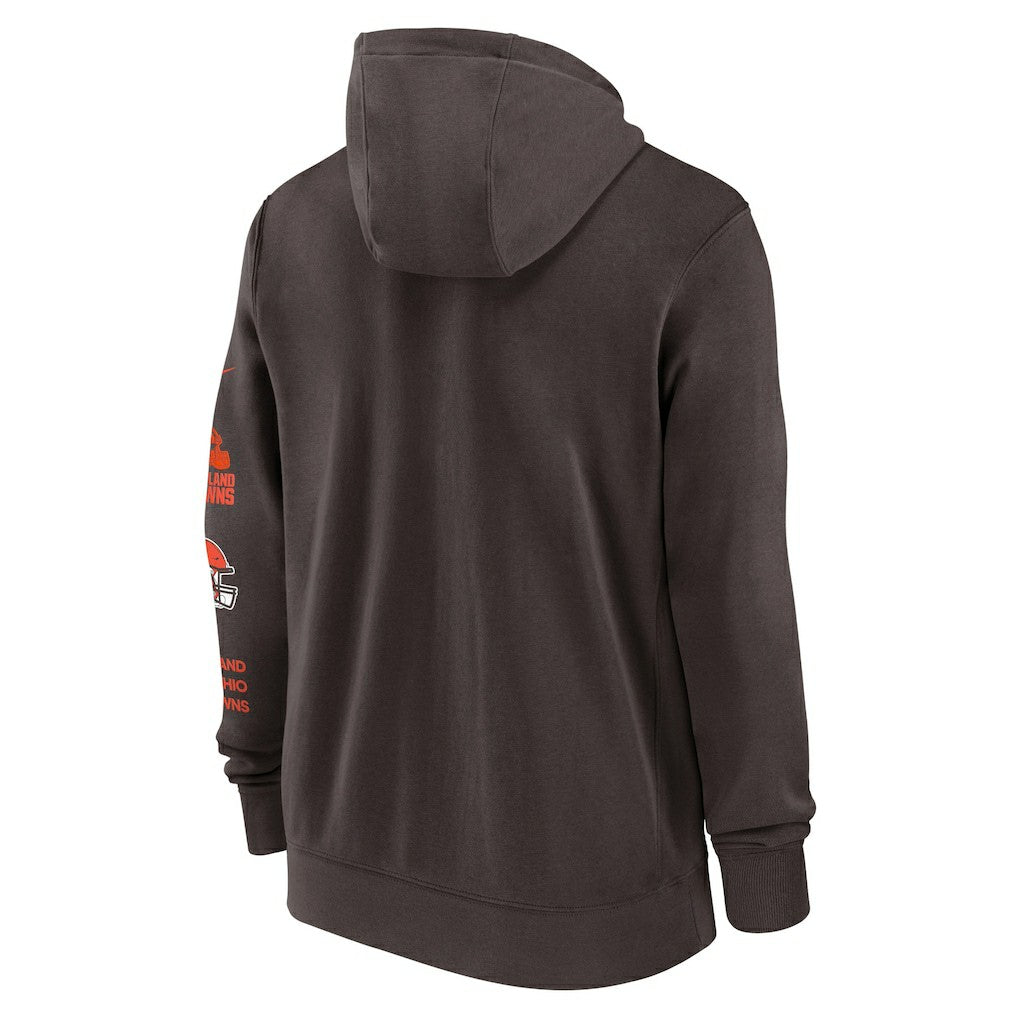 Cleveland Browns Primetime Club Full-Zip Hoodie Brown | Nike for Sale