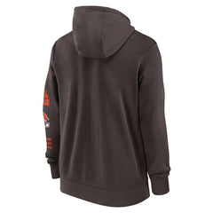 Cleveland Browns Primetime Club Full-Zip Hoodie Brown | Nike for Sale