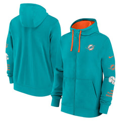 Miami Dolphins Primetime Club Full-Zip Hoodie Aqua | Nike for Sale