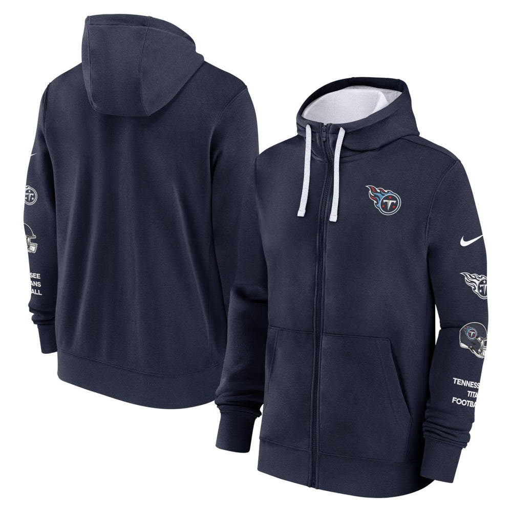 Tennessee Titans Primetime Club Full-Zip Hoodie Navy | Nike for Sale