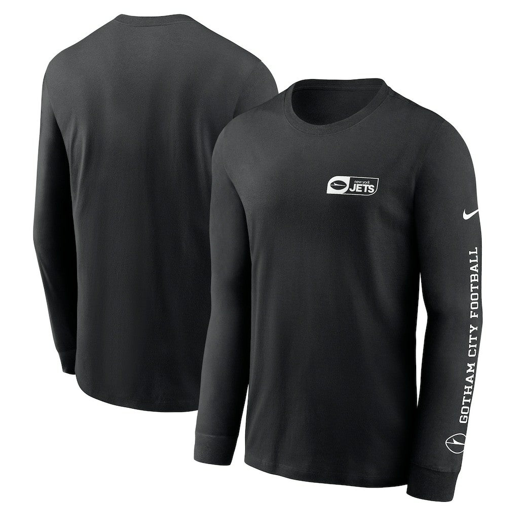 New York Jets All Out Long Sleeve T-Shirt Black | Nike for Sale