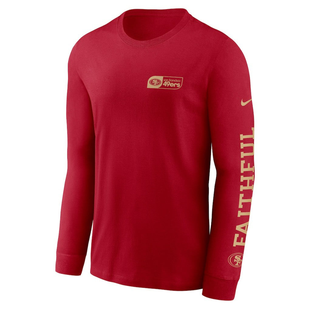 San Francisco 49ers All Out Long Sleeve T-Shirt Scarlet | Nike for Sale