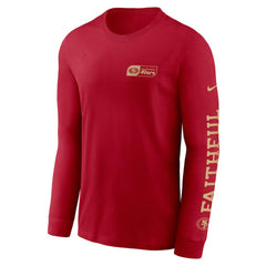 San Francisco 49ers All Out Long Sleeve T-Shirt Scarlet | Nike for Sale