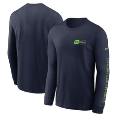Seattle Seahawks All Out Long Sleeve T-Shirt College Navy | Nike for Sale
