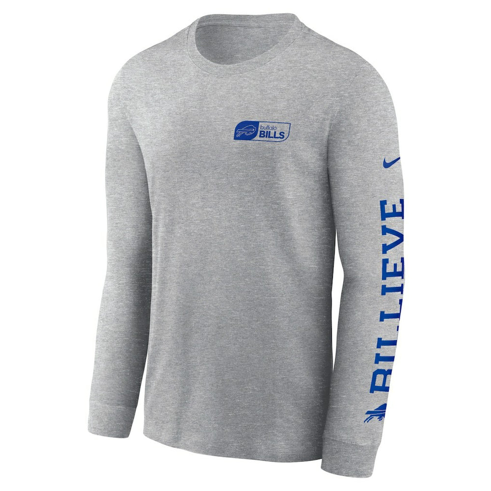 Buffalo Bills All Out Long Sleeve T-Shirt Heather Gray | Nike for Sale