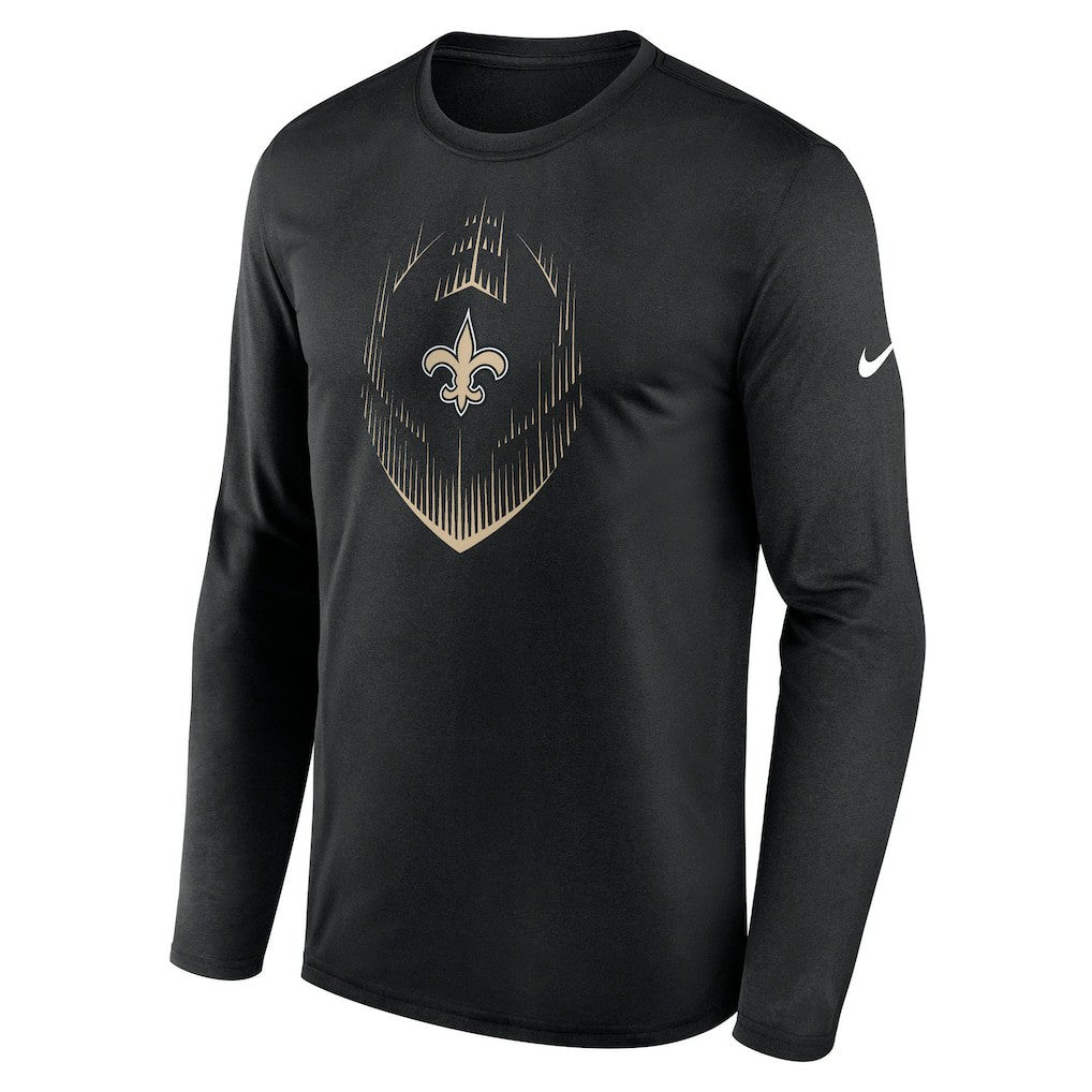 New Orleans Saints Icon Legend Performance Long Sleeve T-Shirt Black | Nike for Sale