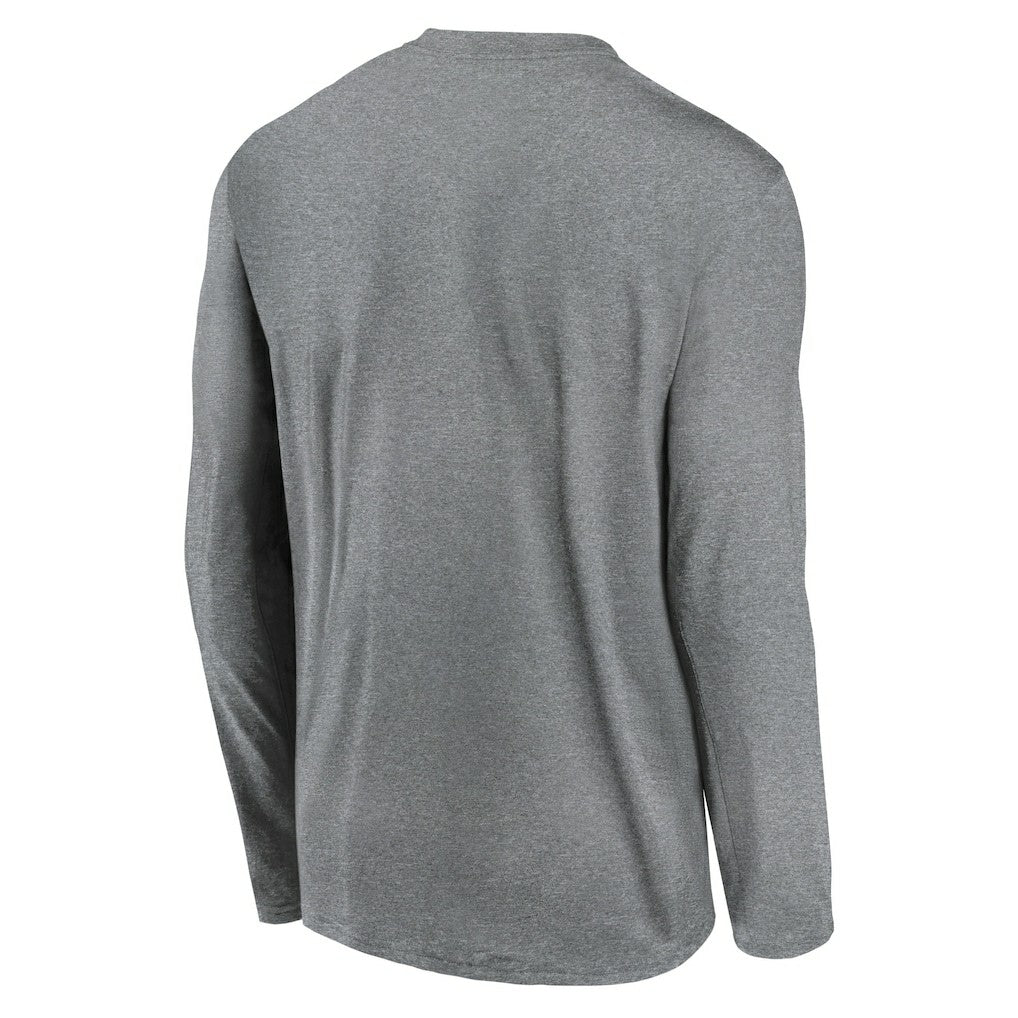 Houston Texans Icon Legend Performance Long Sleeve T-Shirt Heather Gray | Nike for Sale