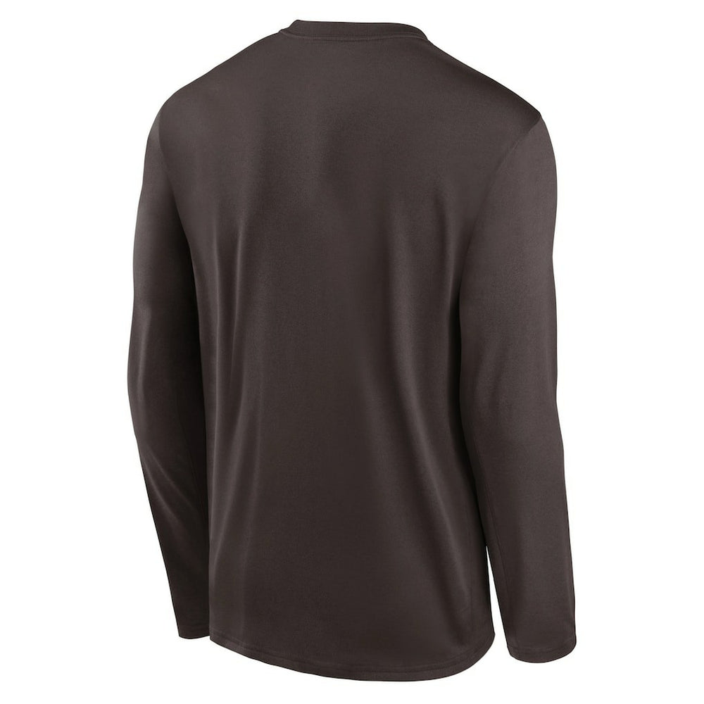 Cleveland Browns Icon Legend Performance Long Sleeve T-Shirt Brown | Nike for Sale