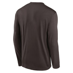 Cleveland Browns Icon Legend Performance Long Sleeve T-Shirt Brown | Nike for Sale