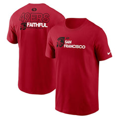 San Francisco 49ers Outline T-Shirt Scarlet | Nike for Sale