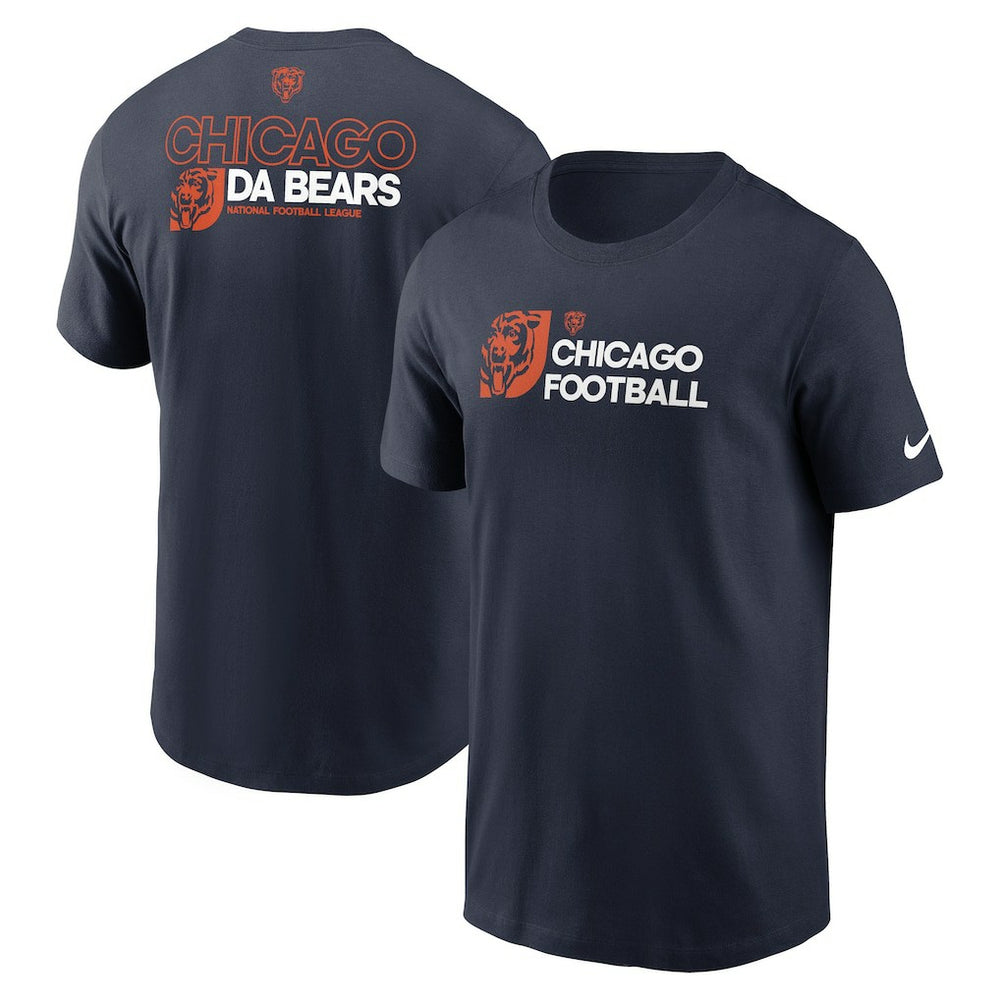 Chicago Bears Outline T-Shirt Navy | Nike for Sale