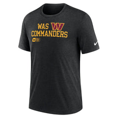 Washington Commanders Overlap Lockup Tri-Blend T-Shirt Black | Nike for Sale
