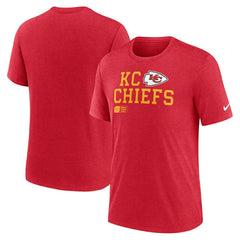Kansas City Chiefs Overlap Lockup Tri-Blend T-Shirt Red | Nike for Sale
