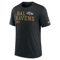 Baltimore Ravens Overlap Lockup Tri-Blend T-Shirt Black | Nike for Sale