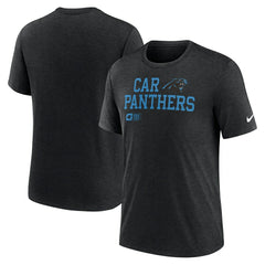 Carolina Panthers Overlap Lockup Tri-Blend T-Shirt Black | Nike for Sale