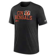 Cincinnati Bengals Overlap Lockup Tri-Blend T-Shirt Black | Nike for Sale