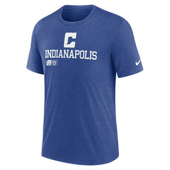 Indianapolis Colts Overlap Lockup Tri-Blend T-Shirt Royal | Nike for Sale