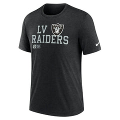 Las Vegas Raiders Overlap Lockup Tri-Blend T-Shirt Black | Nike for Sale