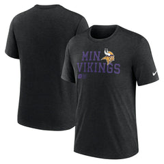 Minnesota Vikings Overlap Lockup Tri-Blend T-Shirt Black | Nike for Sale