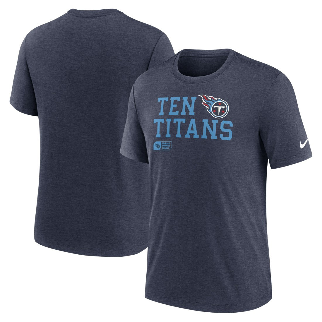 Tennessee Titans Overlap Lockup Tri-Blend T-Shirt Navy | Nike for Sale