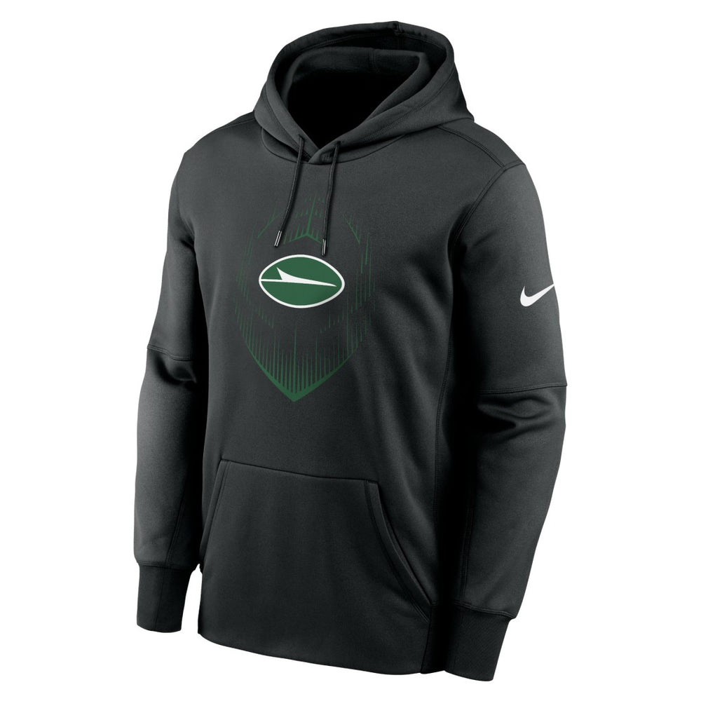 New York Jets Icon Performance Pullover Hoodie Black | Nike for Sale