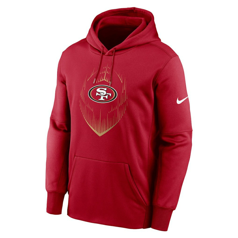 San Francisco 49ers Icon Performance Pullover Hoodie Scarlet | Nike for Sale