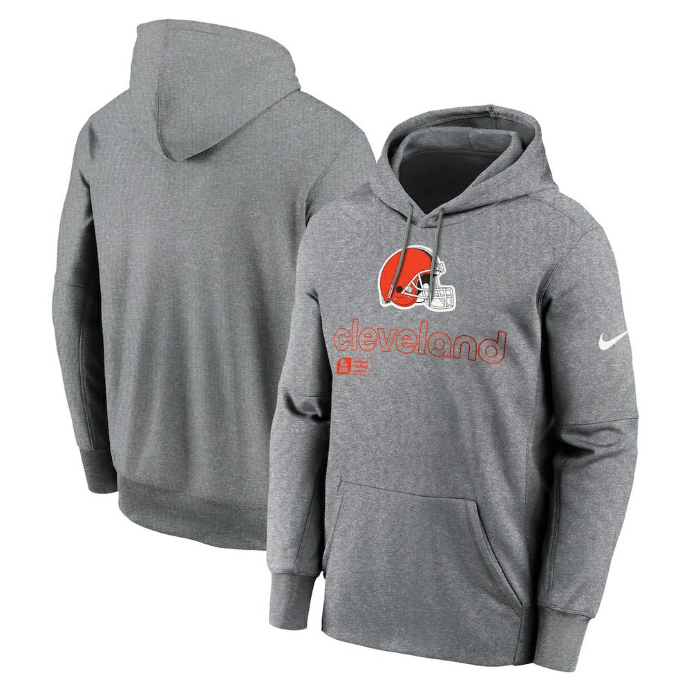 Cleveland Browns Performance Pullover Hoodie Heather Gray | Nike for Sale