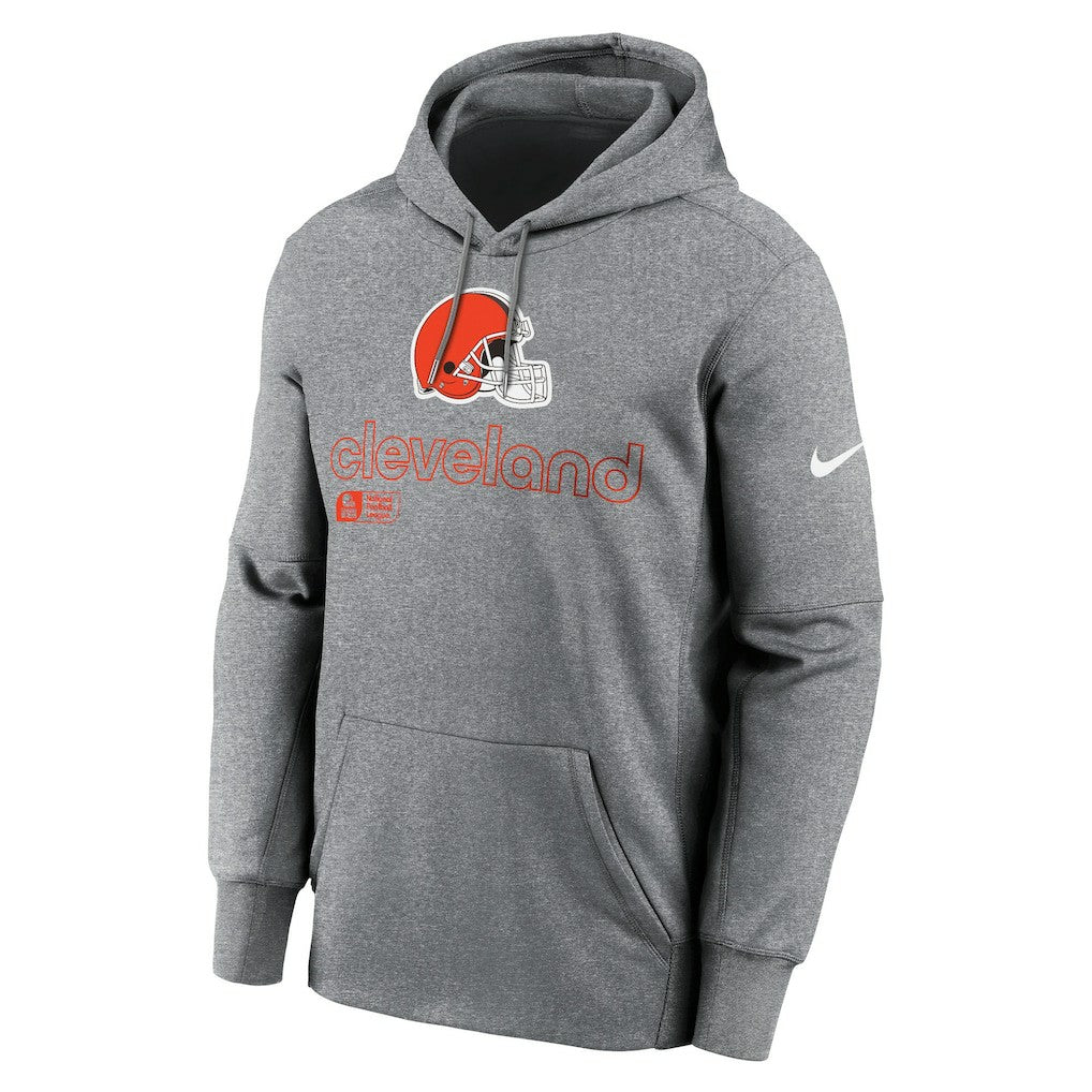 Cleveland Browns Performance Pullover Hoodie Heather Gray | Nike for Sale