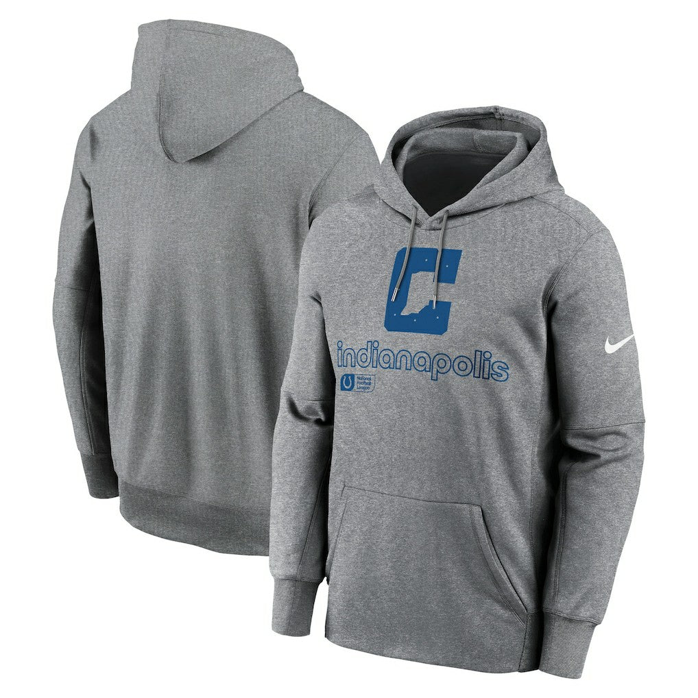 Indianapolis Colts Performance Pullover Hoodie Heather Gray | Nike for Sale