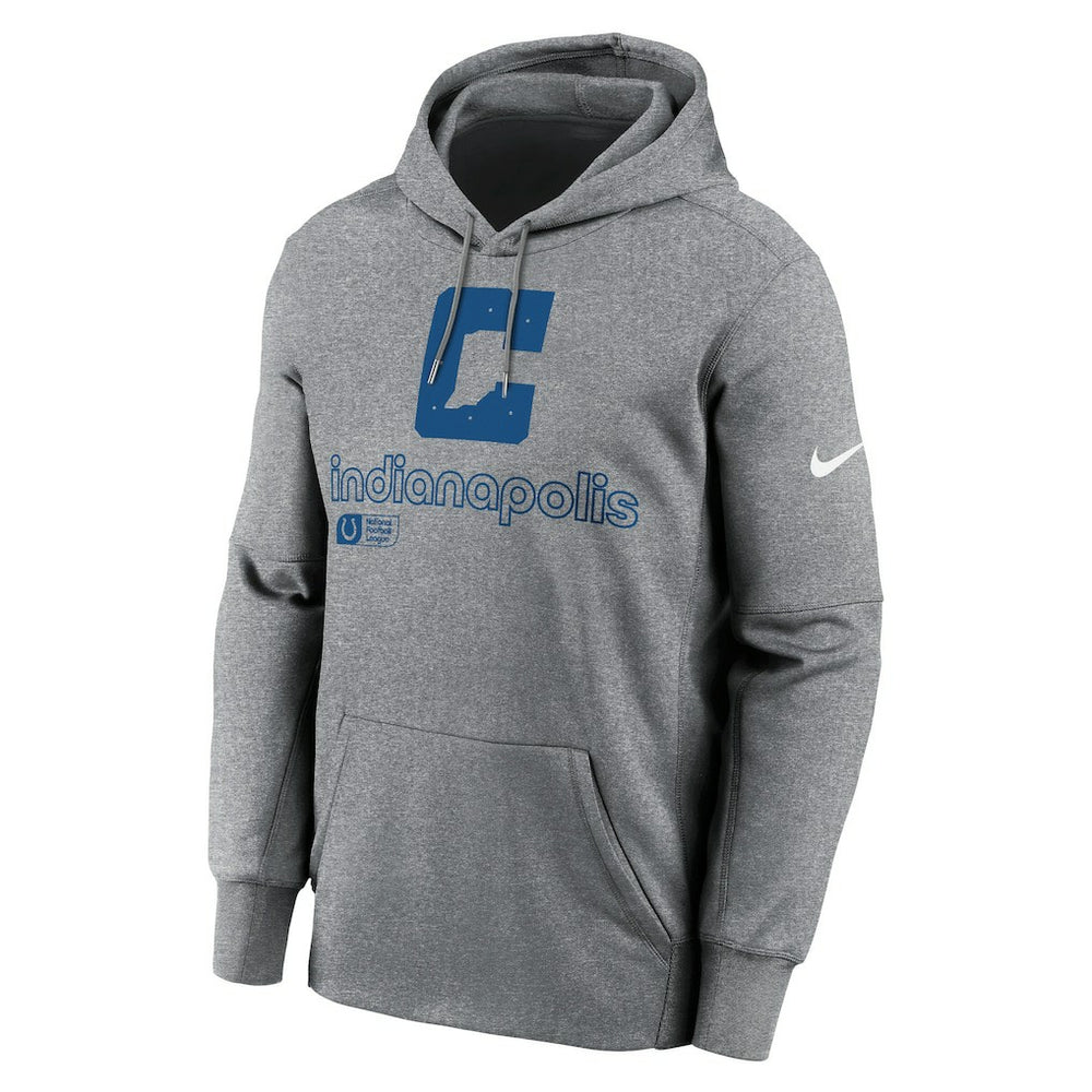 Indianapolis Colts Performance Pullover Hoodie Heather Gray | Nike for Sale
