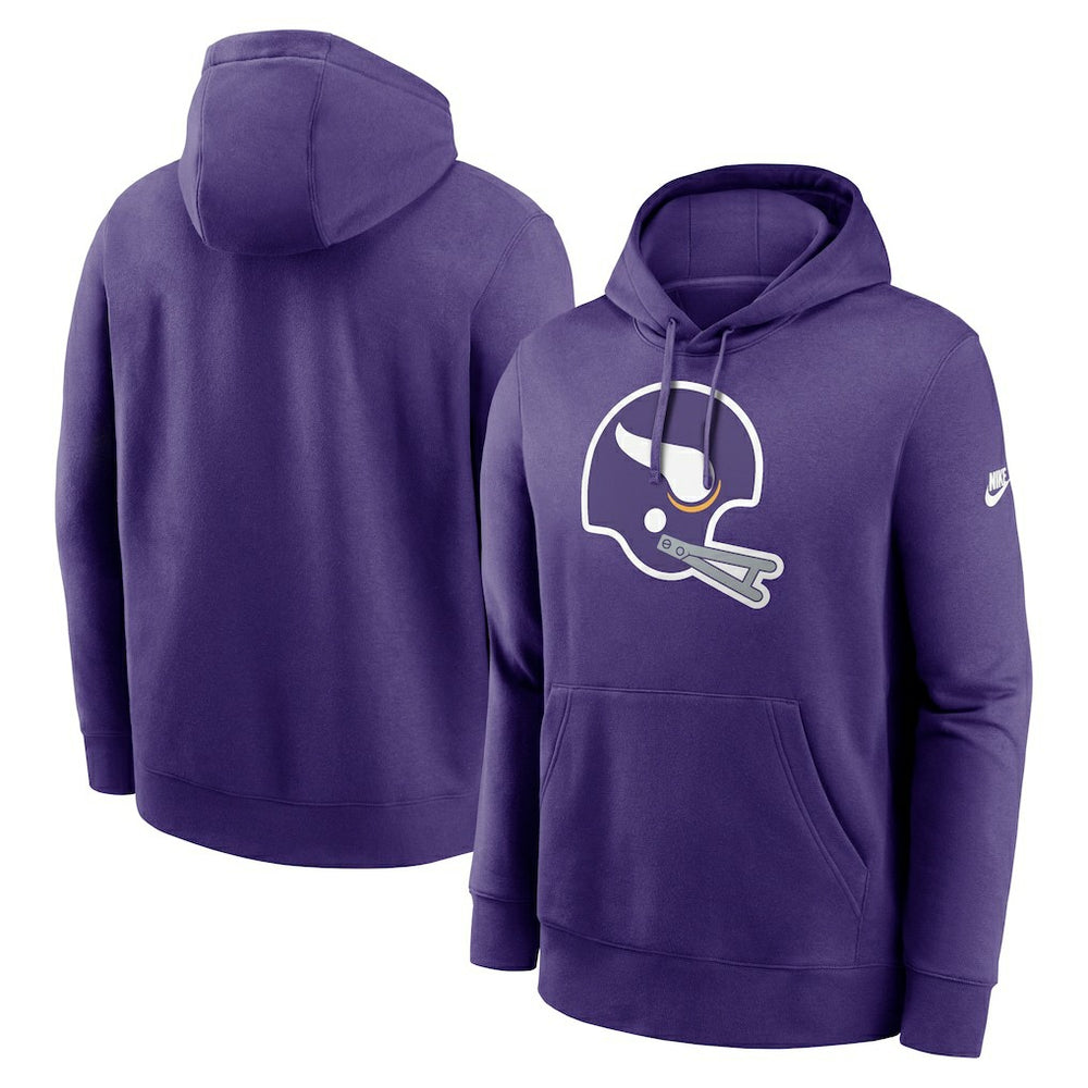 Minnesota Vikings Rewind Club Logo Pullover Hoodie Purple | Nike for Sale