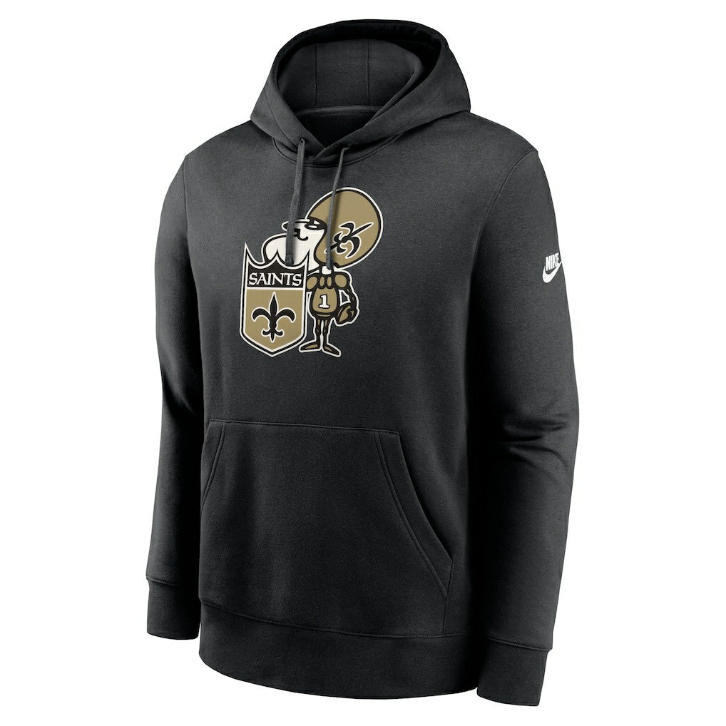 New Orleans Saints Rewind Club Logo Pullover Hoodie Black | Nike for Sale