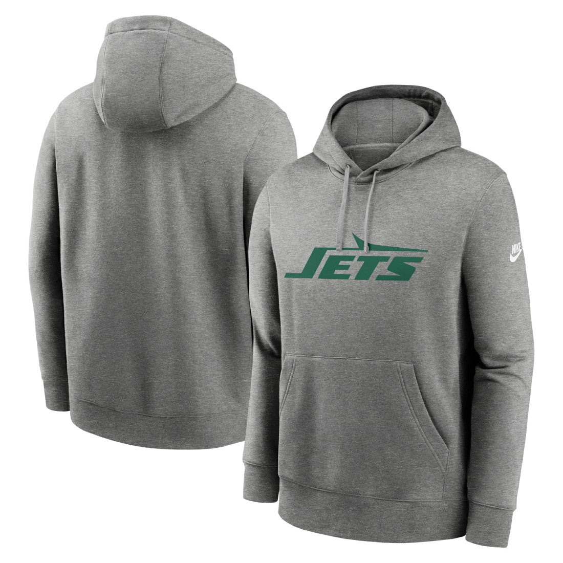 New York Jets Rewind Club Logo Pullover Hoodie Heather Gray | Nike for Sale