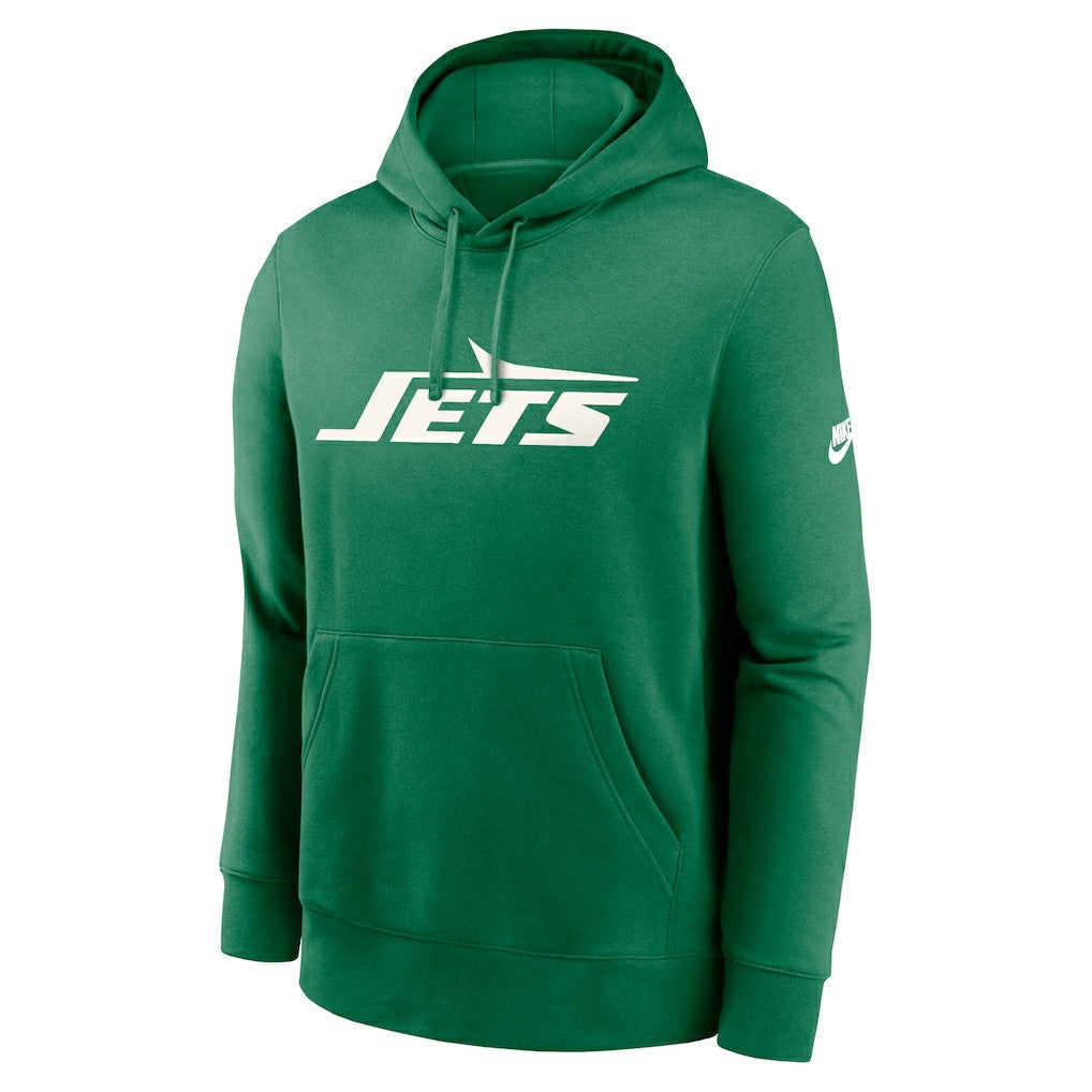 New York Jets Rewind Club Logo Pullover Hoodie Kelly Green | Nike for Sale