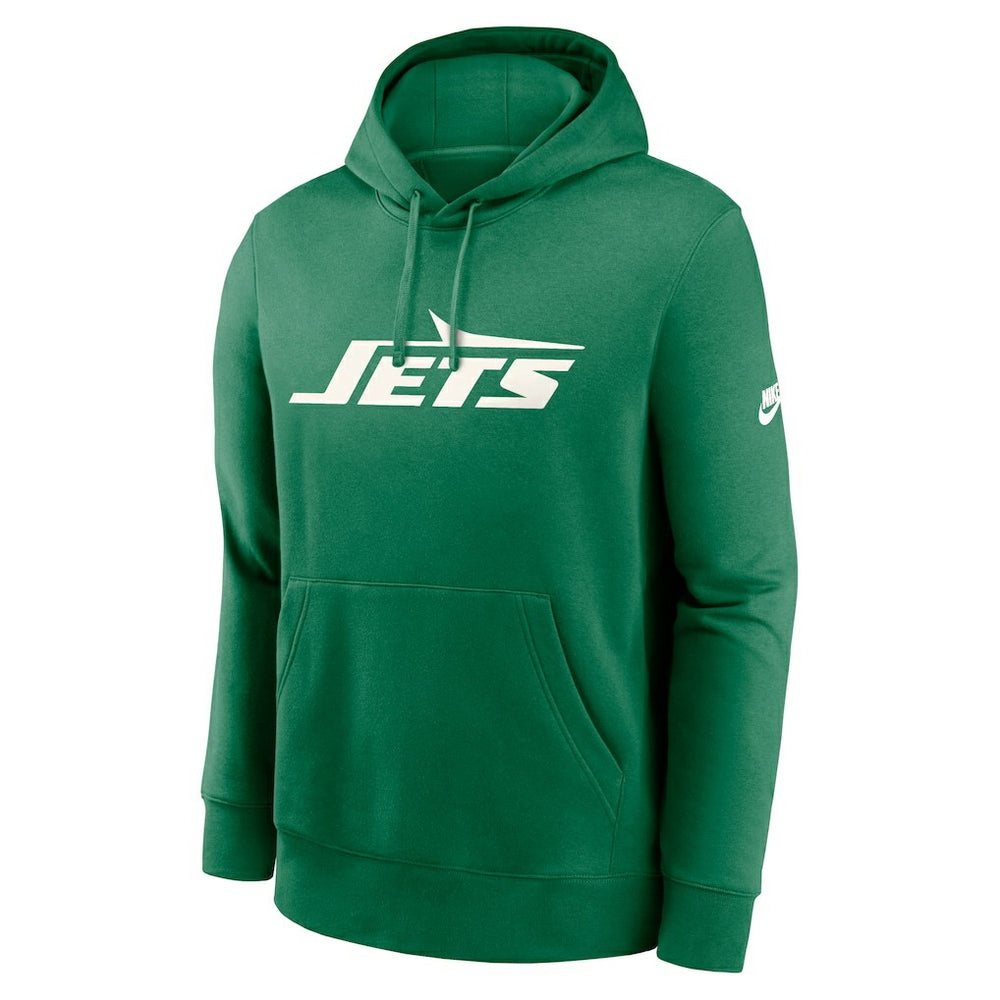 New York Jets Rewind Club Logo Pullover Hoodie Kelly Green | Nike for Sale